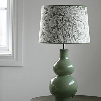 Abażur do lampy zielony w liście boho Acanthus